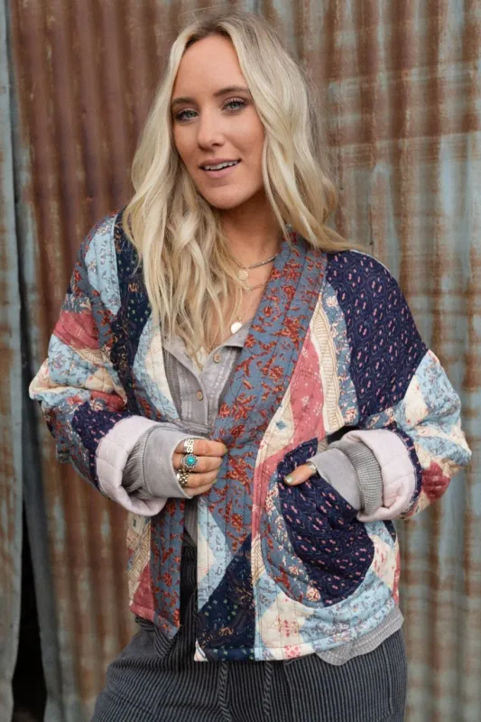 Secret Haven Quilted Jacket - Multi - Pre Order made by En Creme