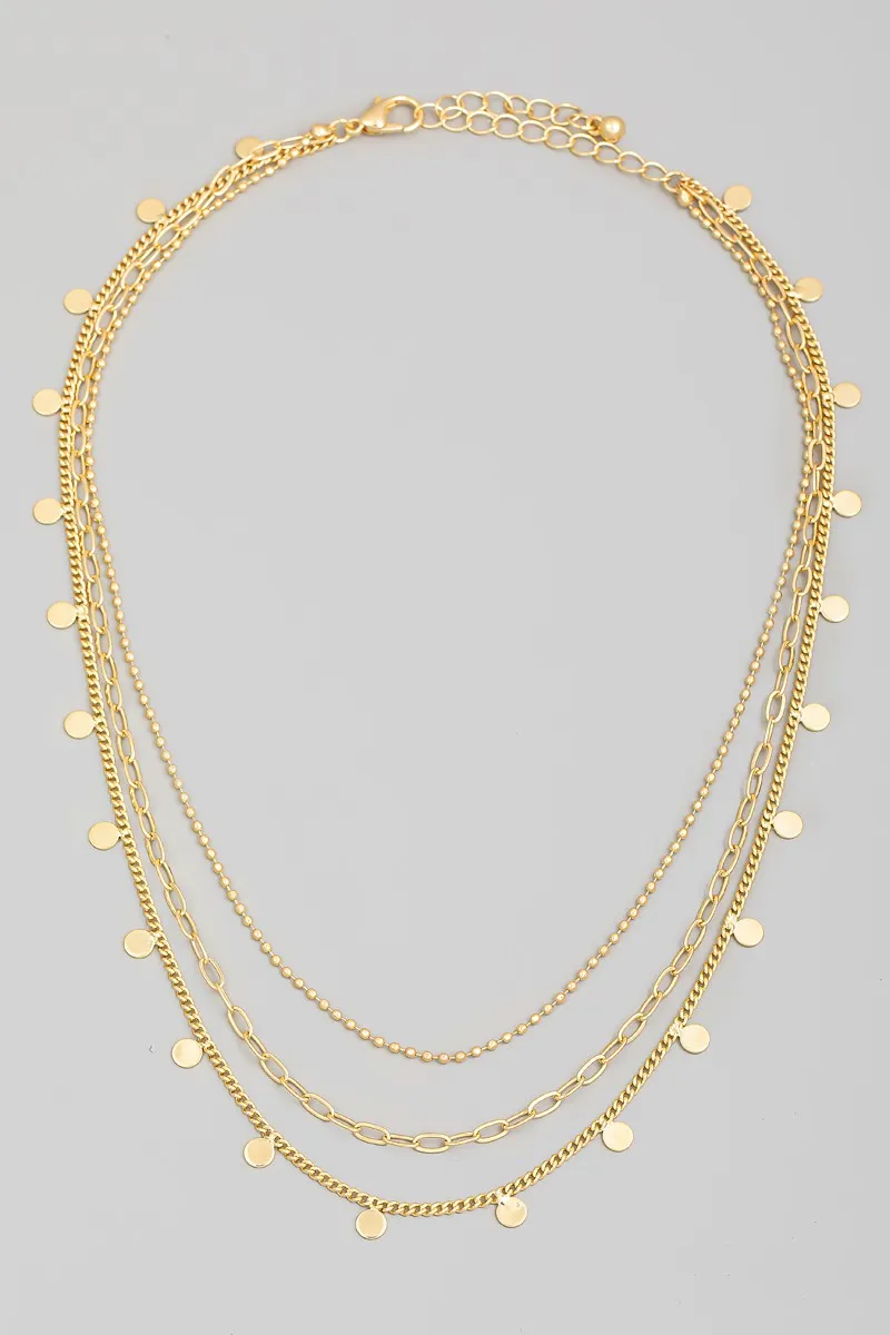 Gilded Glow Layered Necklace - Gold - Pre Order sold by Three Bird Nest product image thumbnail 2