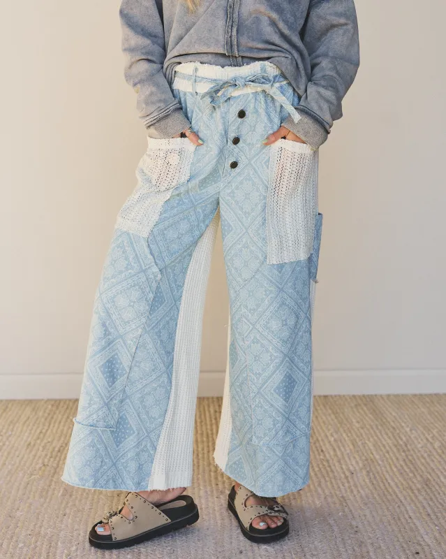 Two Cool Pants - Paisley Denim - Pre Order made by Three Bird Nest