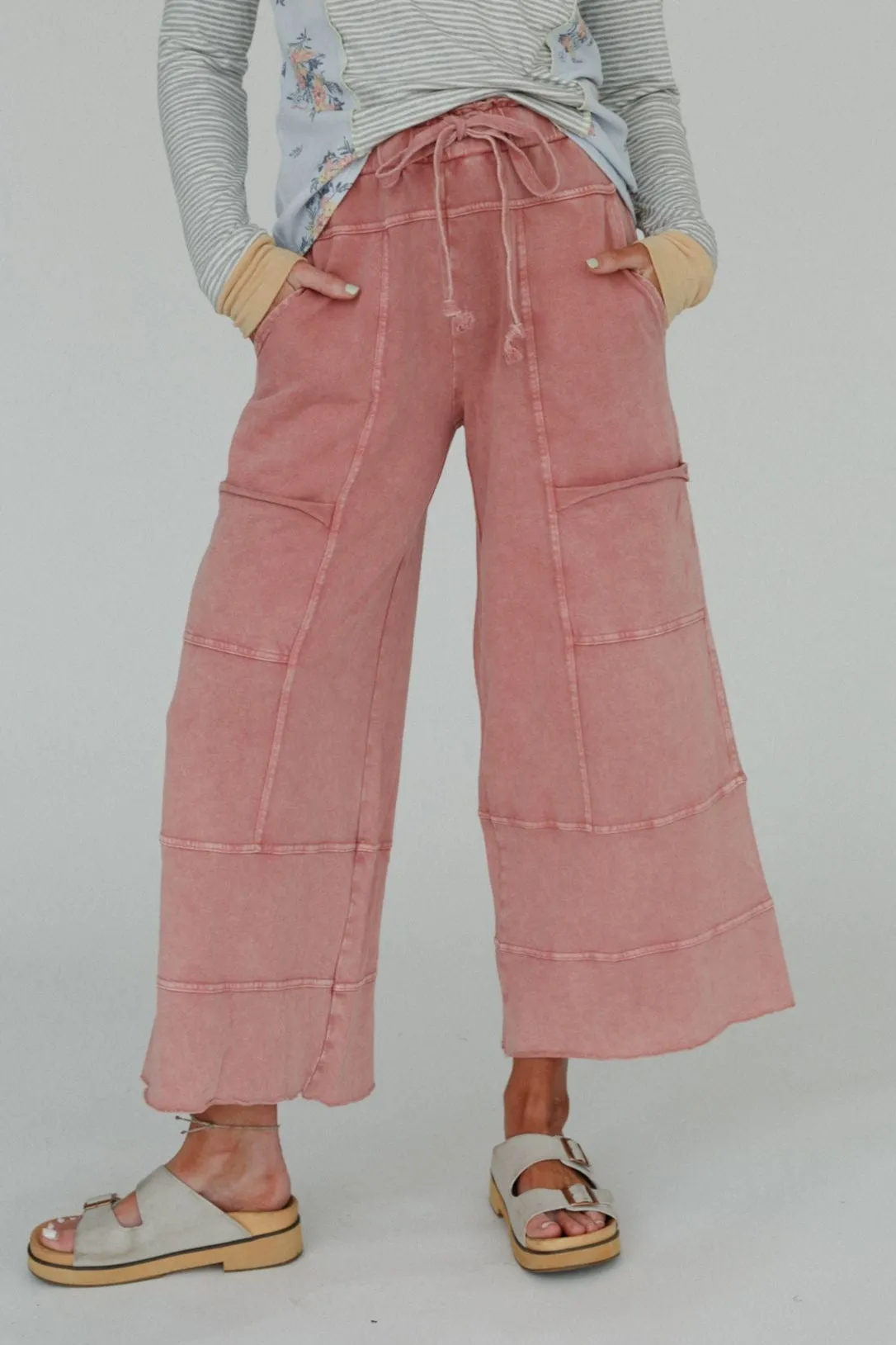 Lucky One Wide Leg Pant - Mauve - Pre Order sold by Three Bird Nest product image thumbnail 2