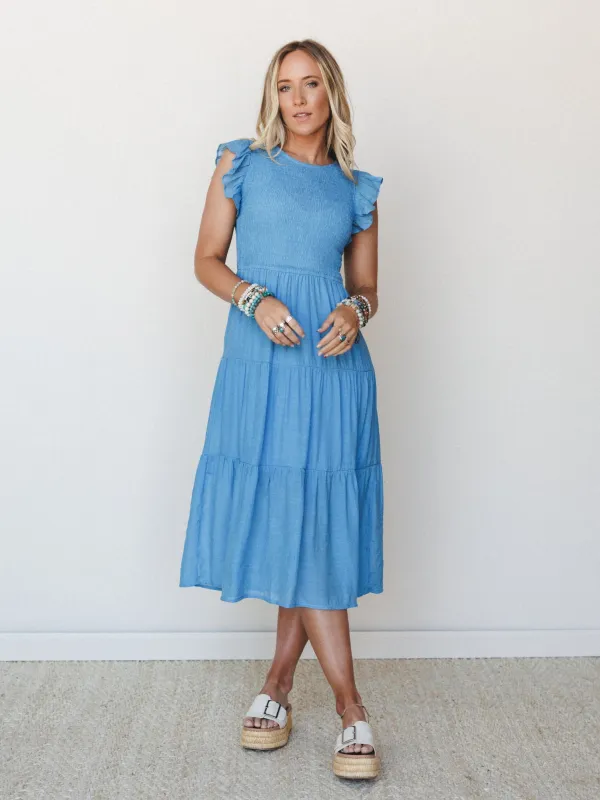 On The Town Maxi Dress - Cornflower made by Zenana