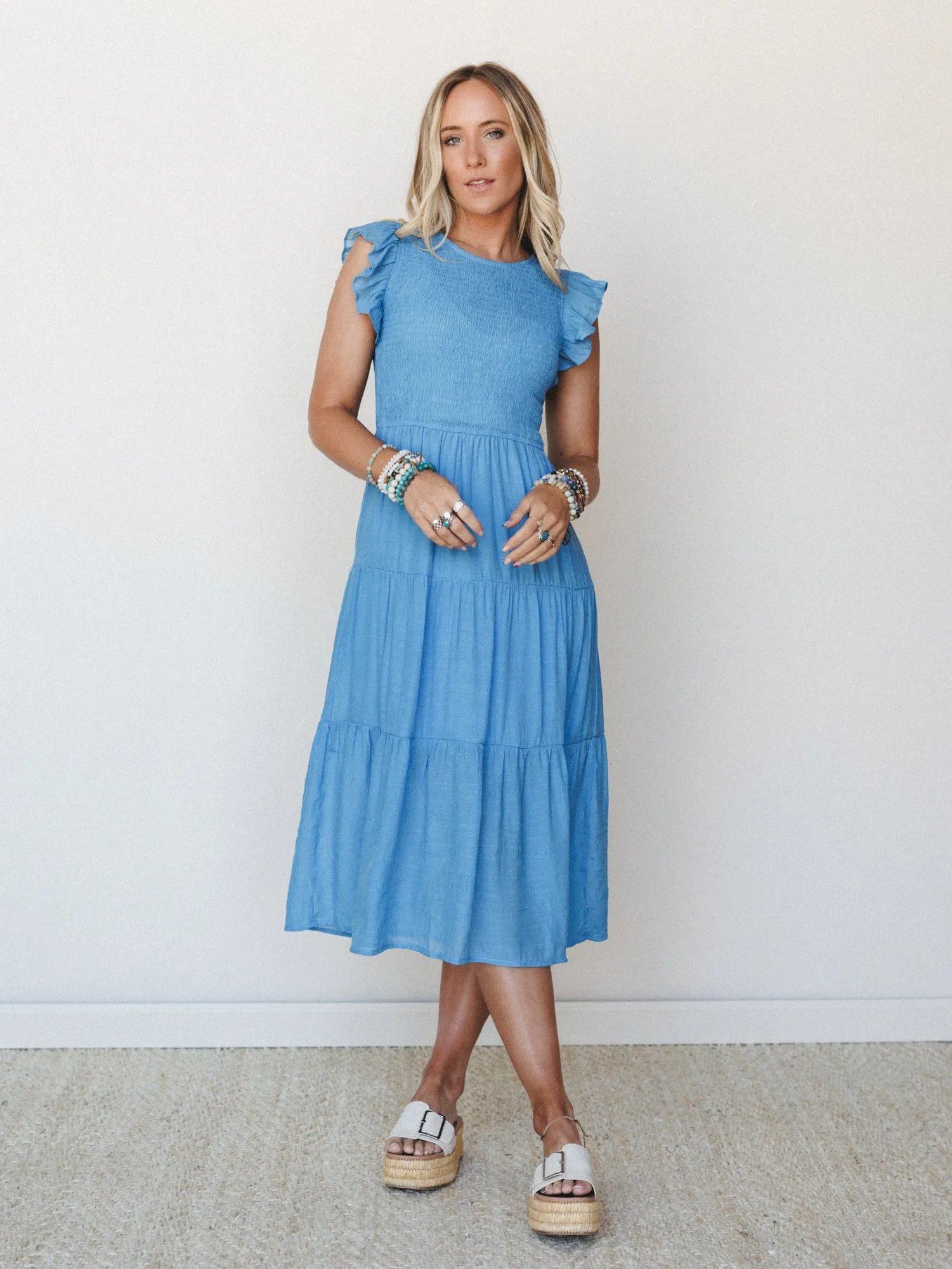 On The Town Maxi Dress - Cornflower sold by Three Bird Nest