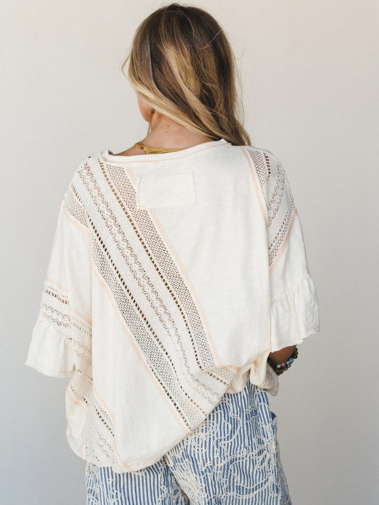 Lost Petals Top - Natural sold by Three Bird Nest product image thumbnail 4