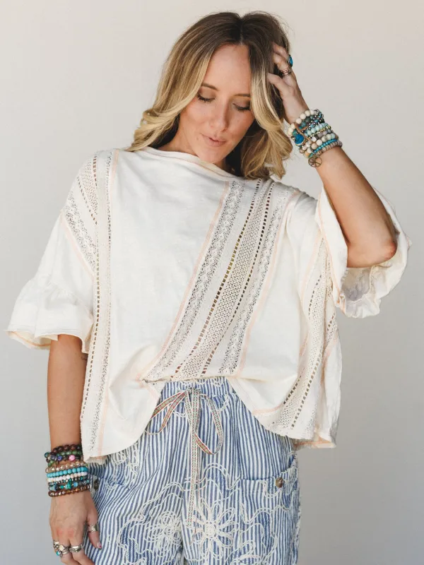 Lost Petals Top - Natural made by mittoshop