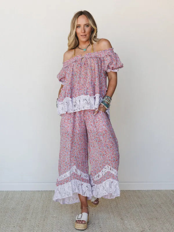 Fantasy Blooms Pants Set - Lilac made by Davi & Dani