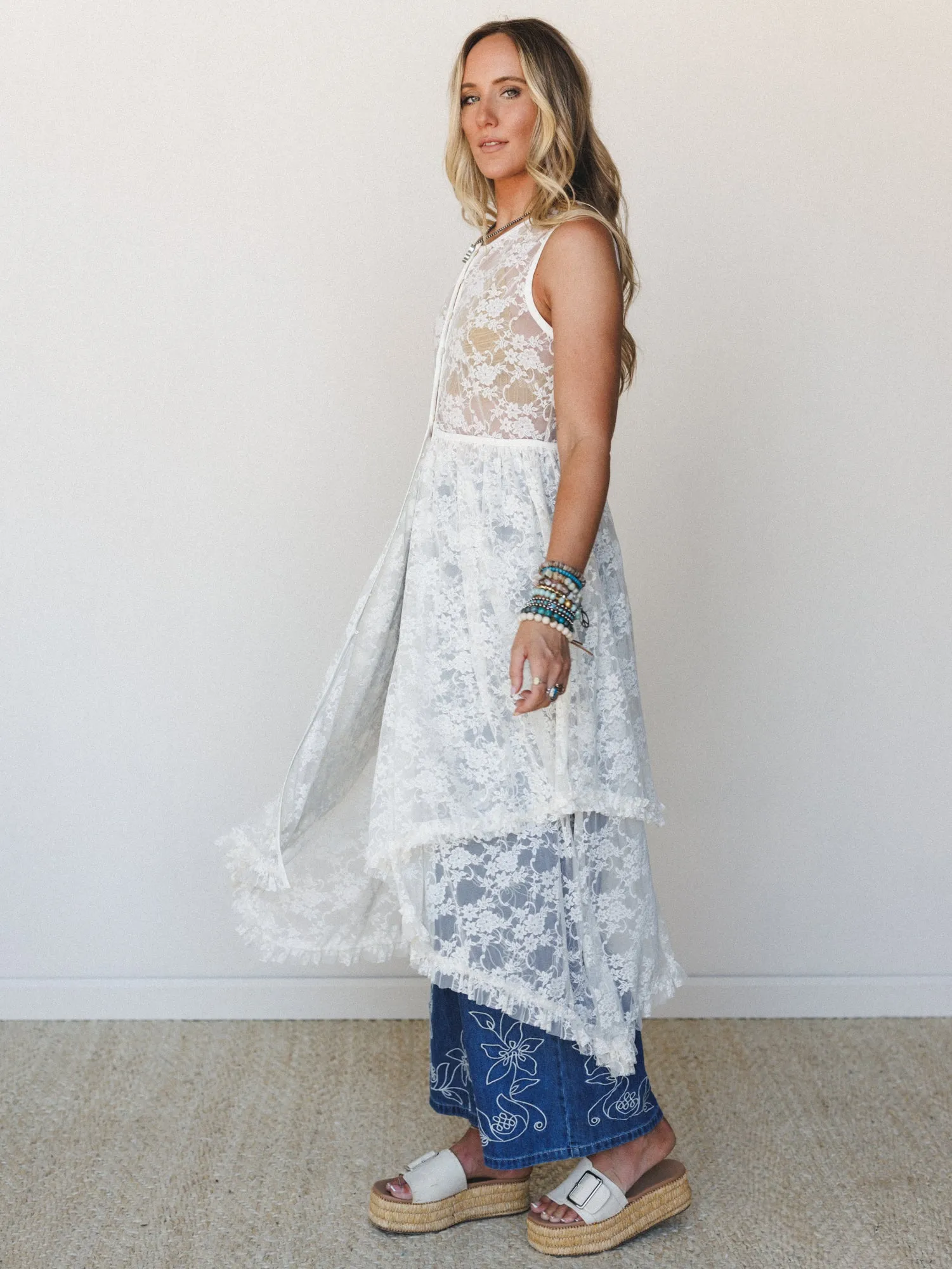 Sienna Lace Dress - Cream sold by Three Bird Nest product image thumbnail 4