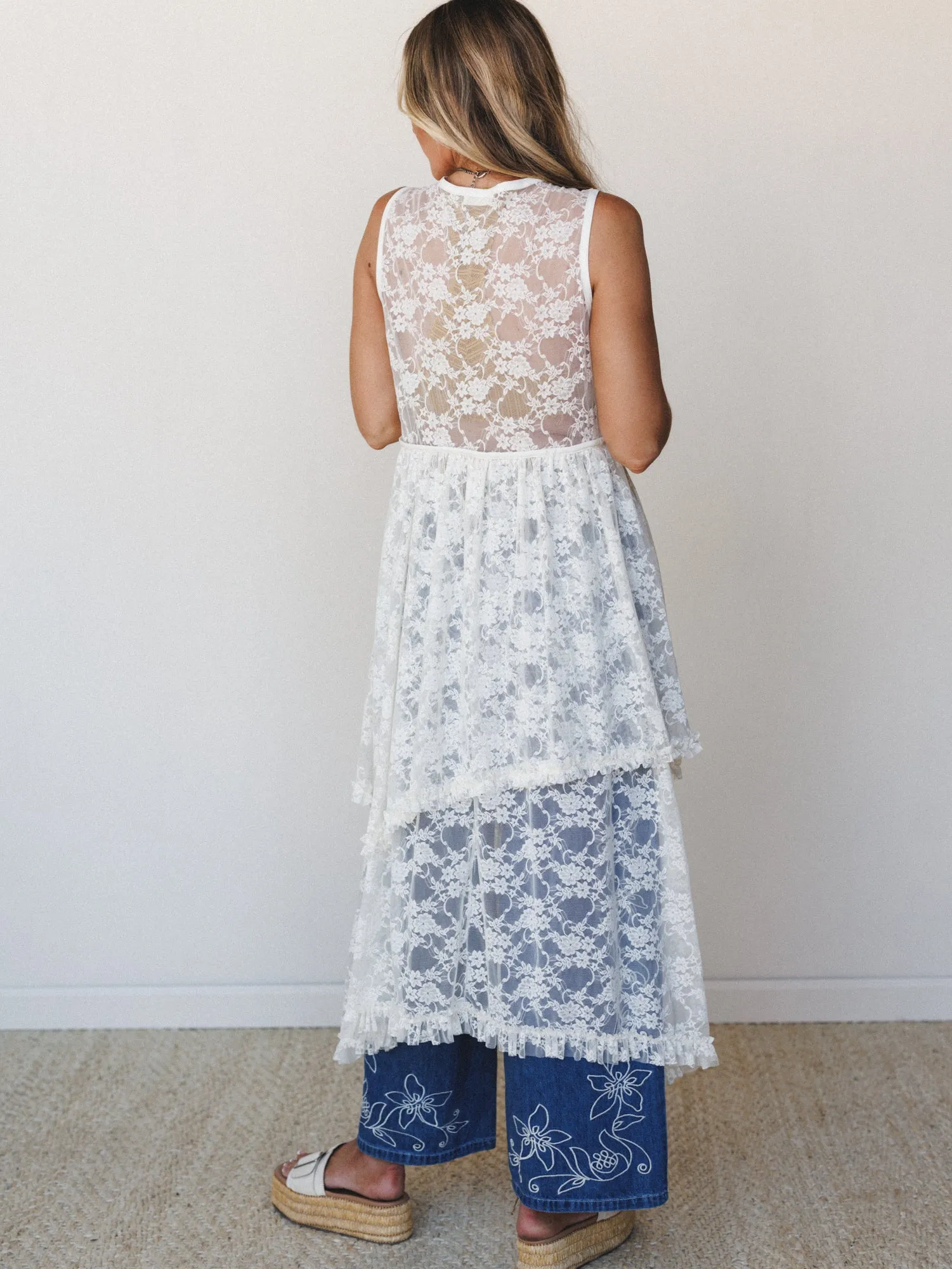 Sienna Lace Dress - Cream sold by Three Bird Nest product image thumbnail 5