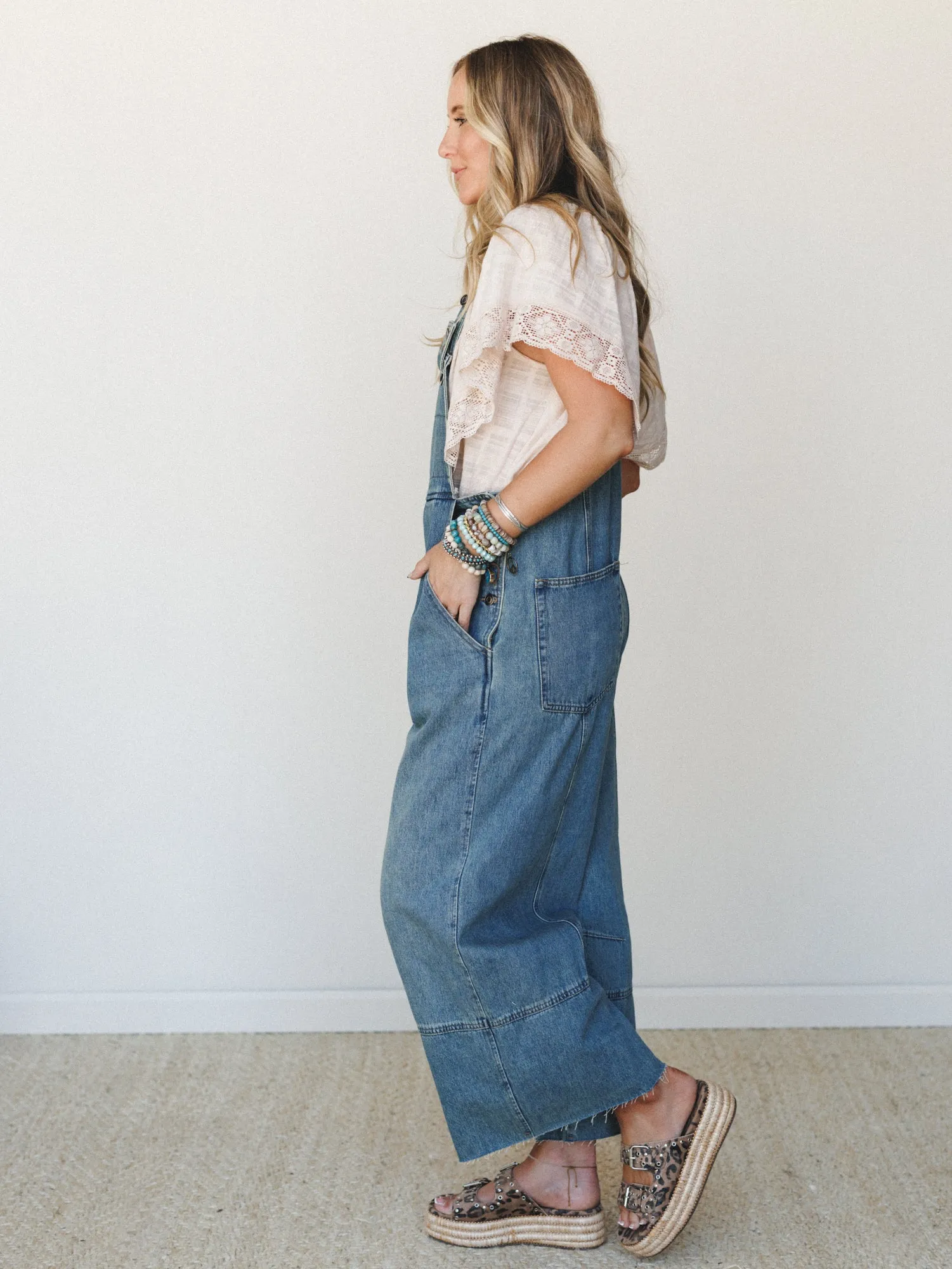 Countryside Quest Denim Overalls - Denim sold by Three Bird Nest product image thumbnail 5