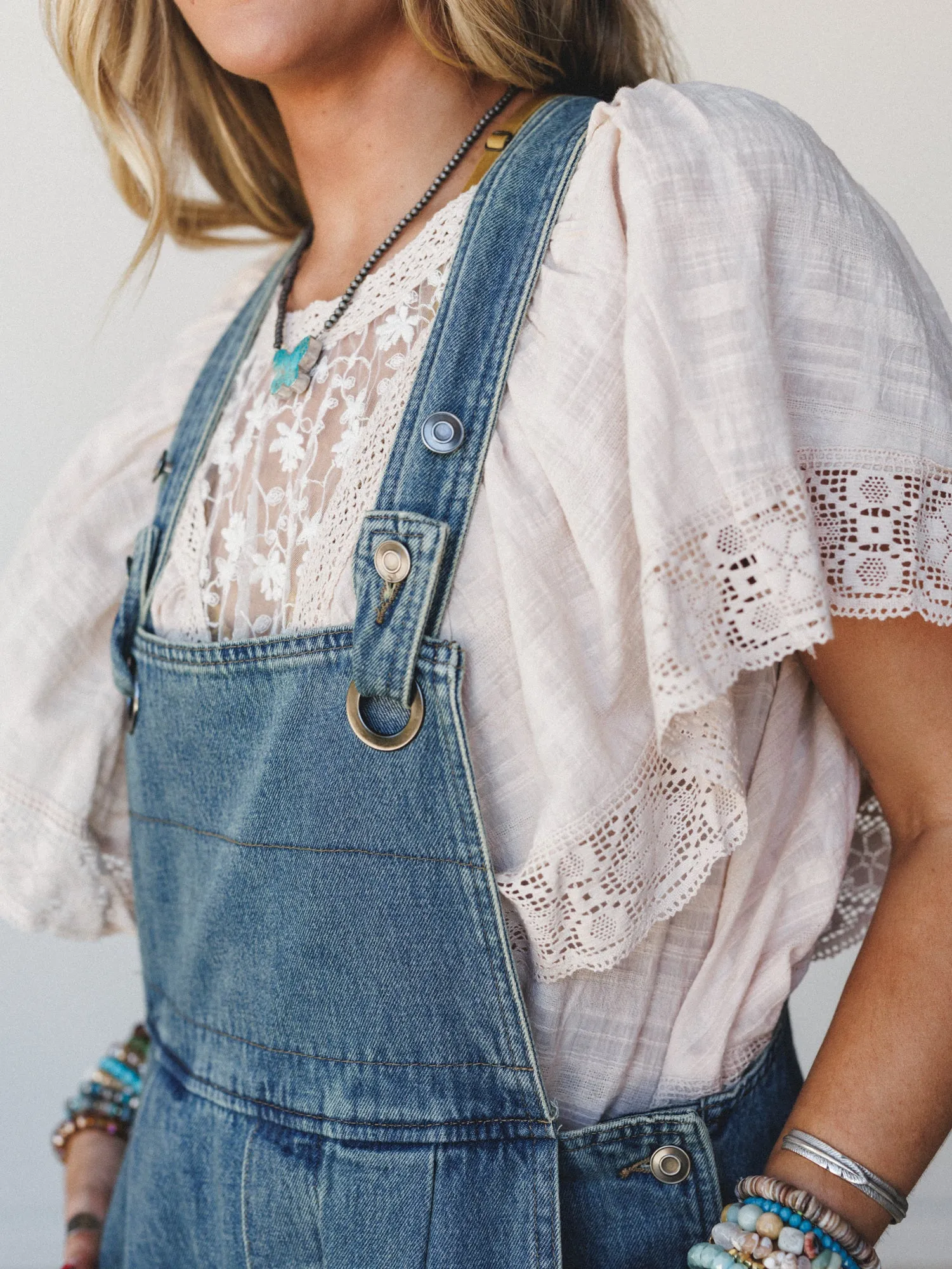 Countryside Quest Denim Overalls - Denim sold by Three Bird Nest product image thumbnail 3