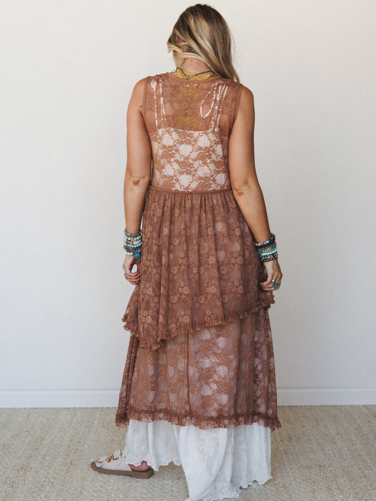 Sienna Lace Dress - Mocha Mousse sold by Three Bird Nest product image thumbnail 5