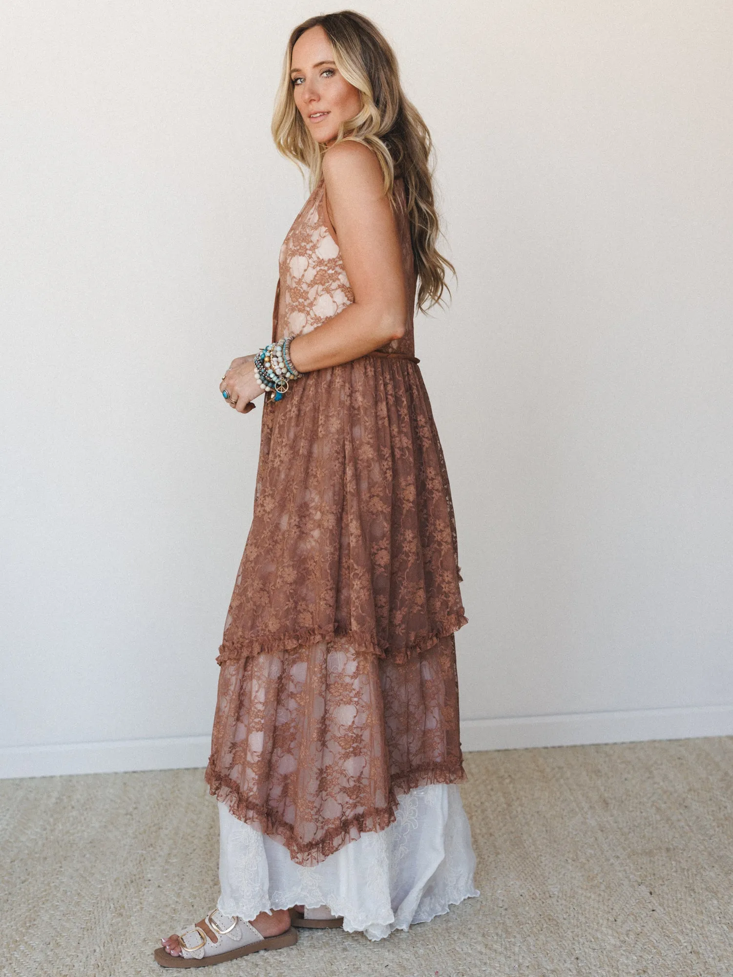 Sienna Lace Dress - Mocha Mousse sold by Three Bird Nest product image thumbnail 4