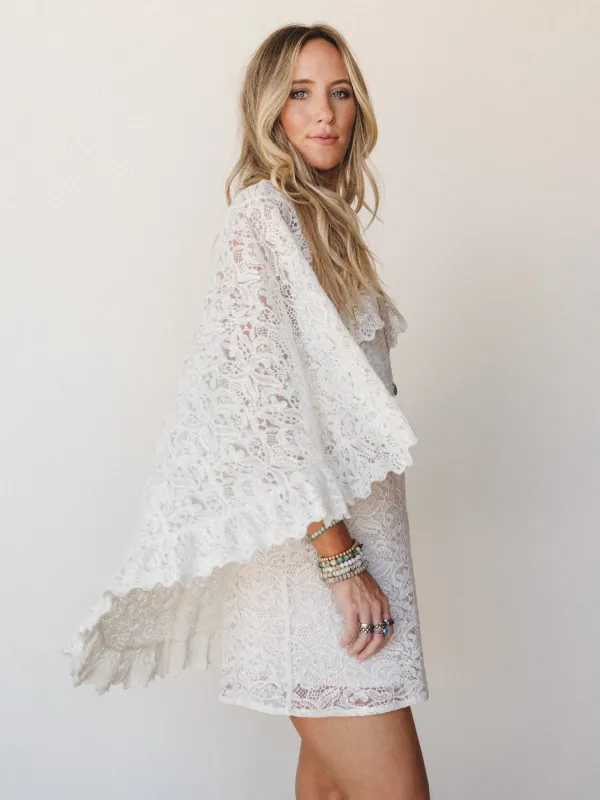 Tales of Love Lace Cape Dress - Ivory - Pre Order made by Blue B