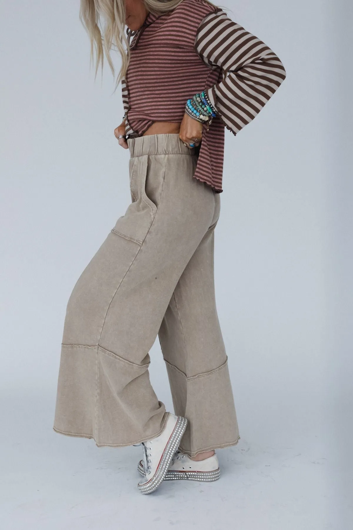 The Nest Sunset Shore Wide Leg Pants - Cappuccino - Pre Order sold by Three Bird Nest product image thumbnail 2
