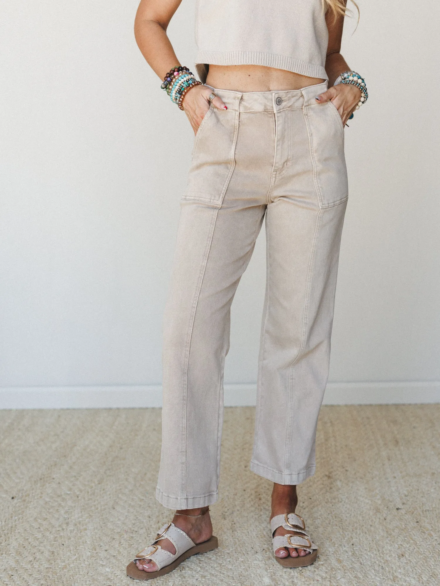 Yasmina Pants - Ash Mocha sold by Three Bird Nest