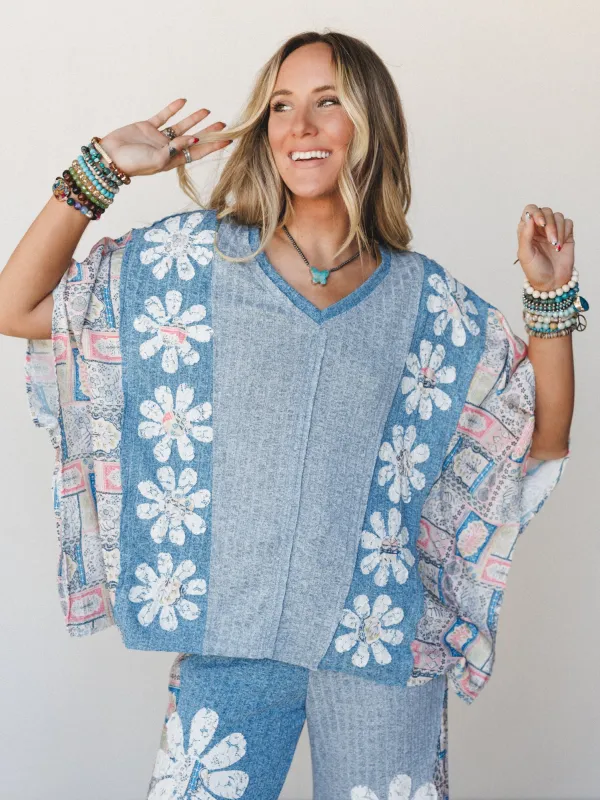 Daisy Dreaming Tee - Blue Multi made by Davi & Dani