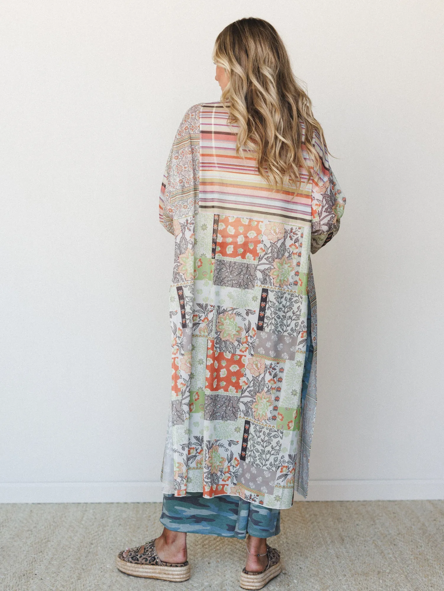 Maze of Florals Duster - Multi sold by Three Bird Nest product image thumbnail 5