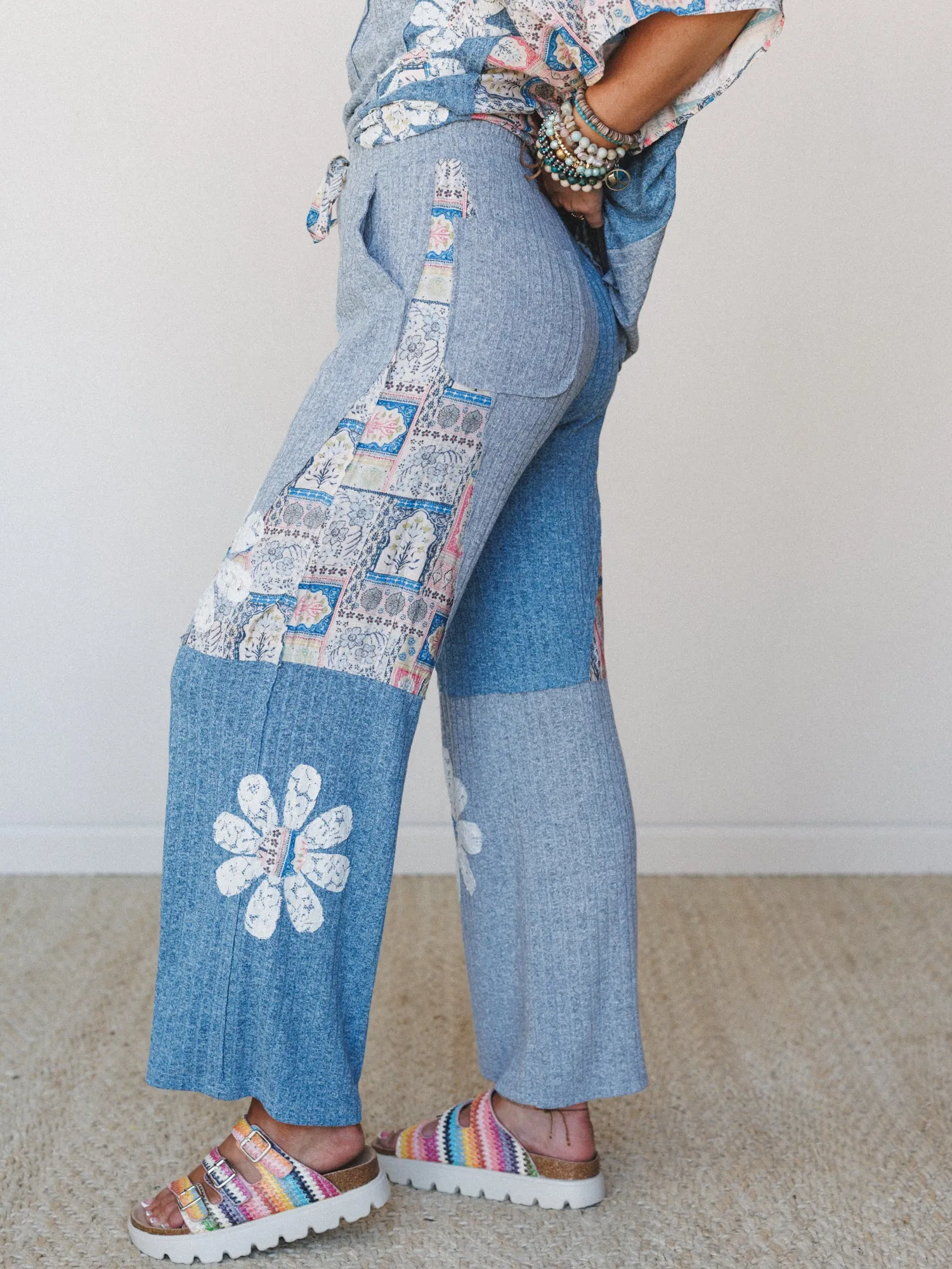 Daisy Dreaming Pants - Blue Multi sold by Three Bird Nest product image thumbnail 3