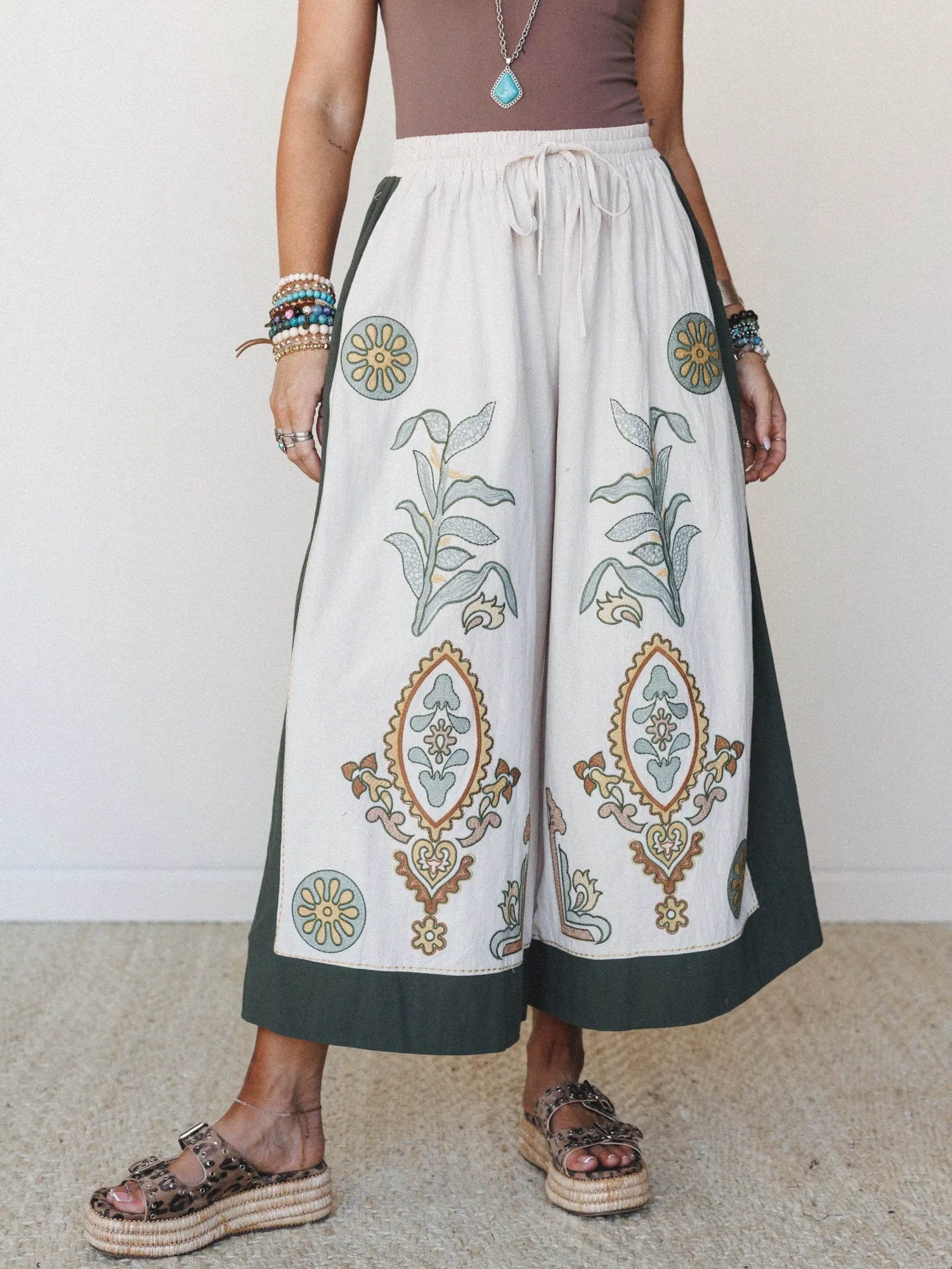 Chateau Chic Wide Leg Pants - Sage sold by Three Bird Nest product image thumbnail 4