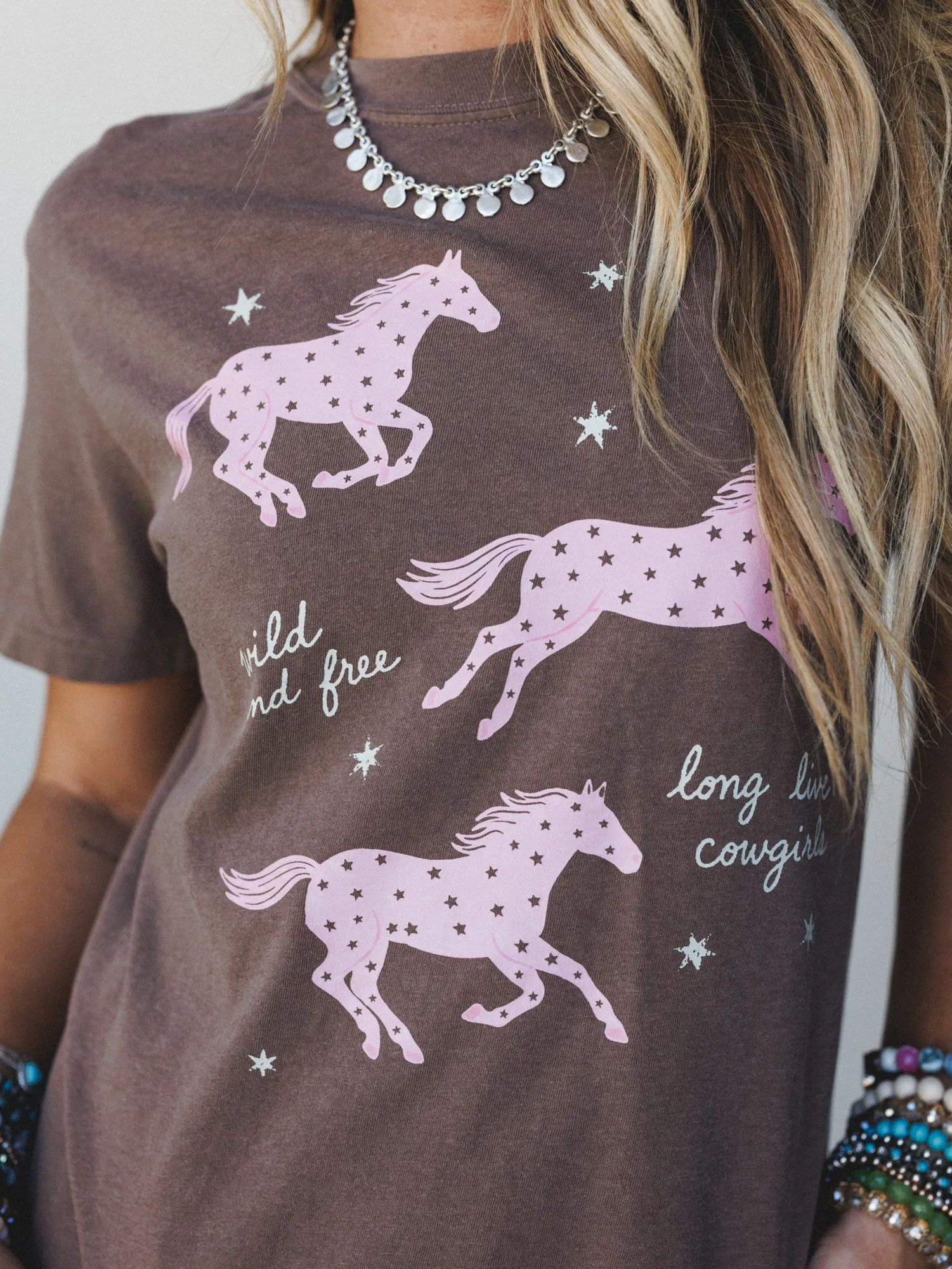The Nest Long Live Cowgirls Graphic Tee - Espresso sold by Three Bird Nest product image thumbnail 3