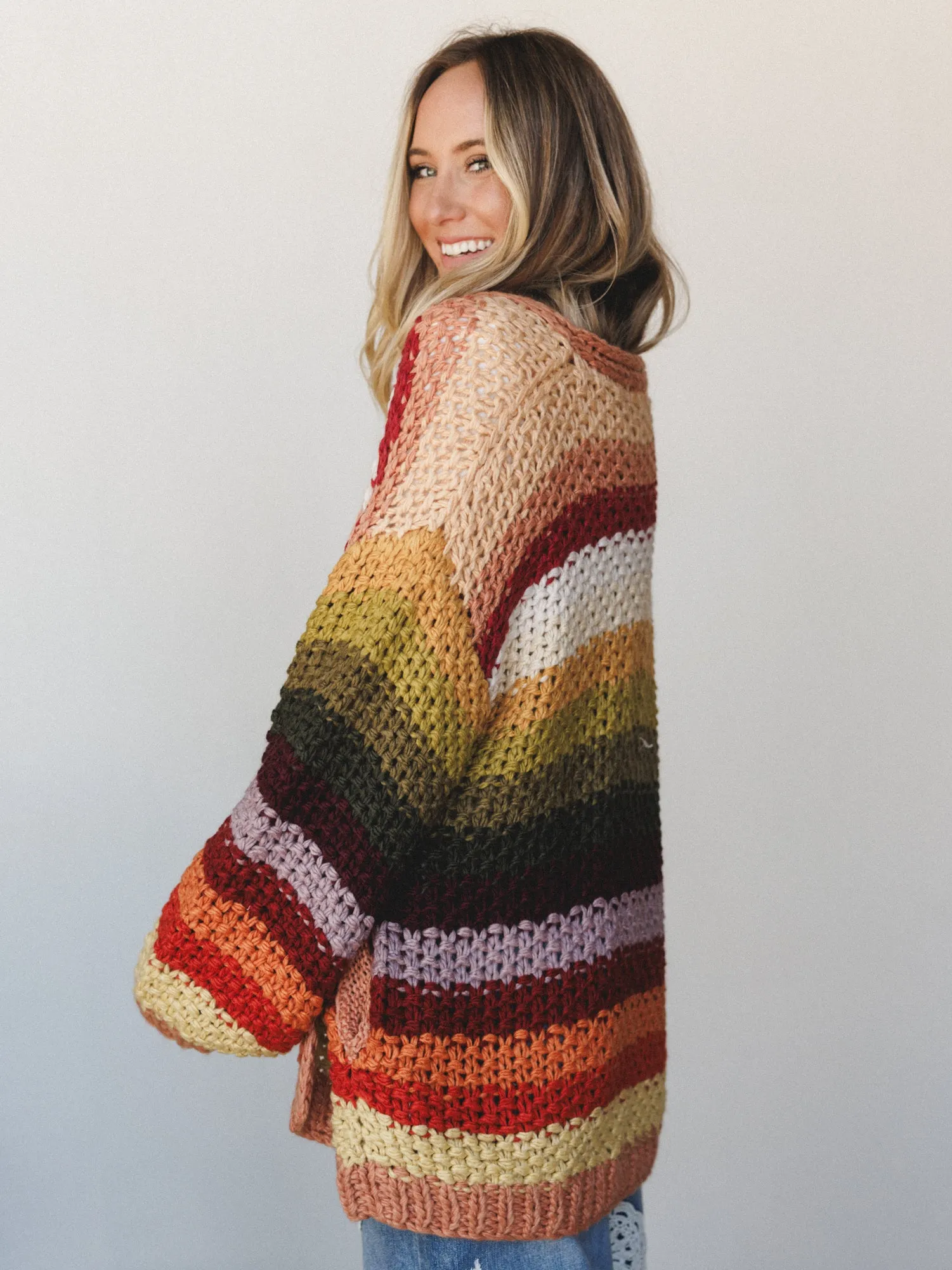 Wrapped up in Color Knit Cardigan - Autumn Leaves sold by Three Bird Nest product image thumbnail 3