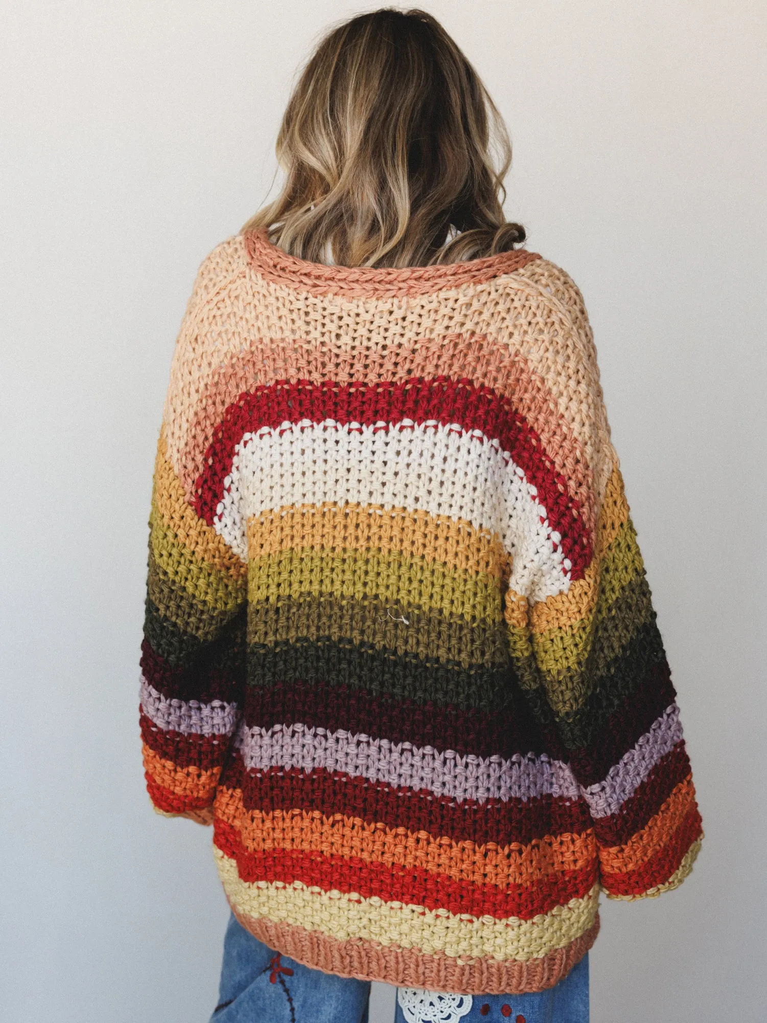 Wrapped up in Color Knit Cardigan - Autumn Leaves sold by Three Bird Nest product image thumbnail 5