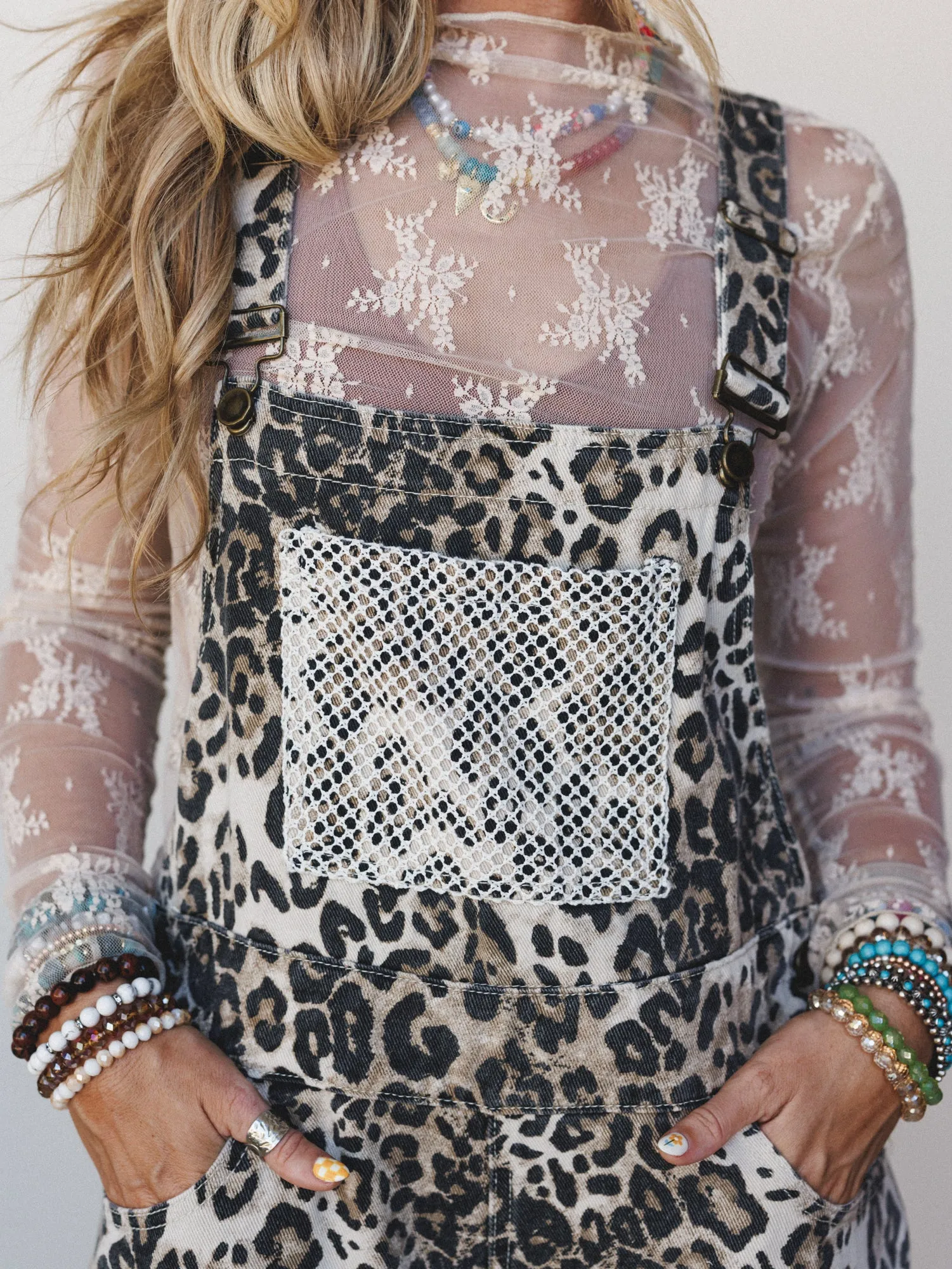 Wild Willow Overalls - Leopard sold by Three Bird Nest product image thumbnail 3