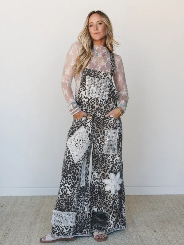 Wild Willow Overalls - Leopard made by Three Bird Nest