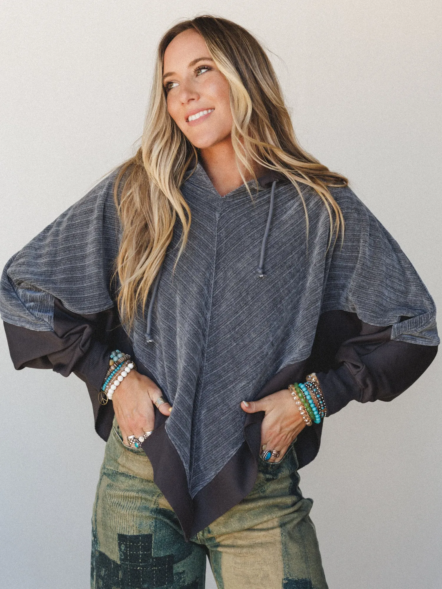 High Point Hoodie Top - Charcoal sold by Three Bird Nest product image thumbnail 4