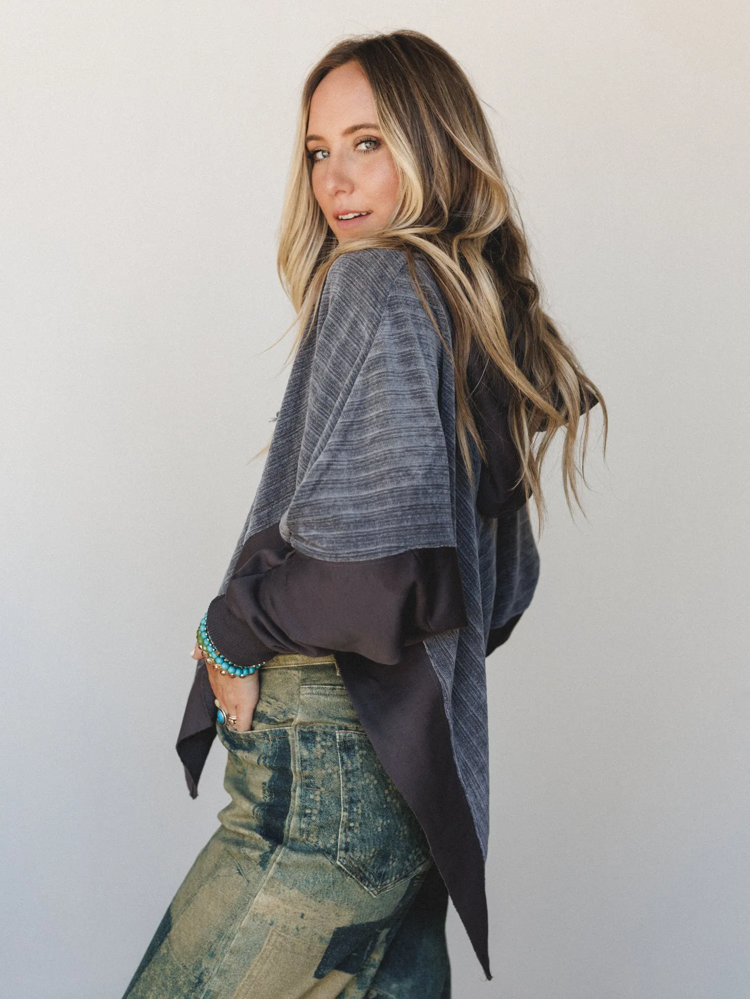 High Point Hoodie Top - Charcoal sold by Three Bird Nest product image thumbnail 5