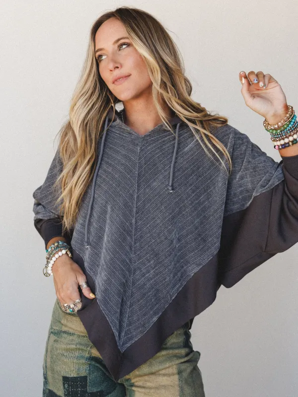 High Point Hoodie Top - Charcoal made by Davi & Dani