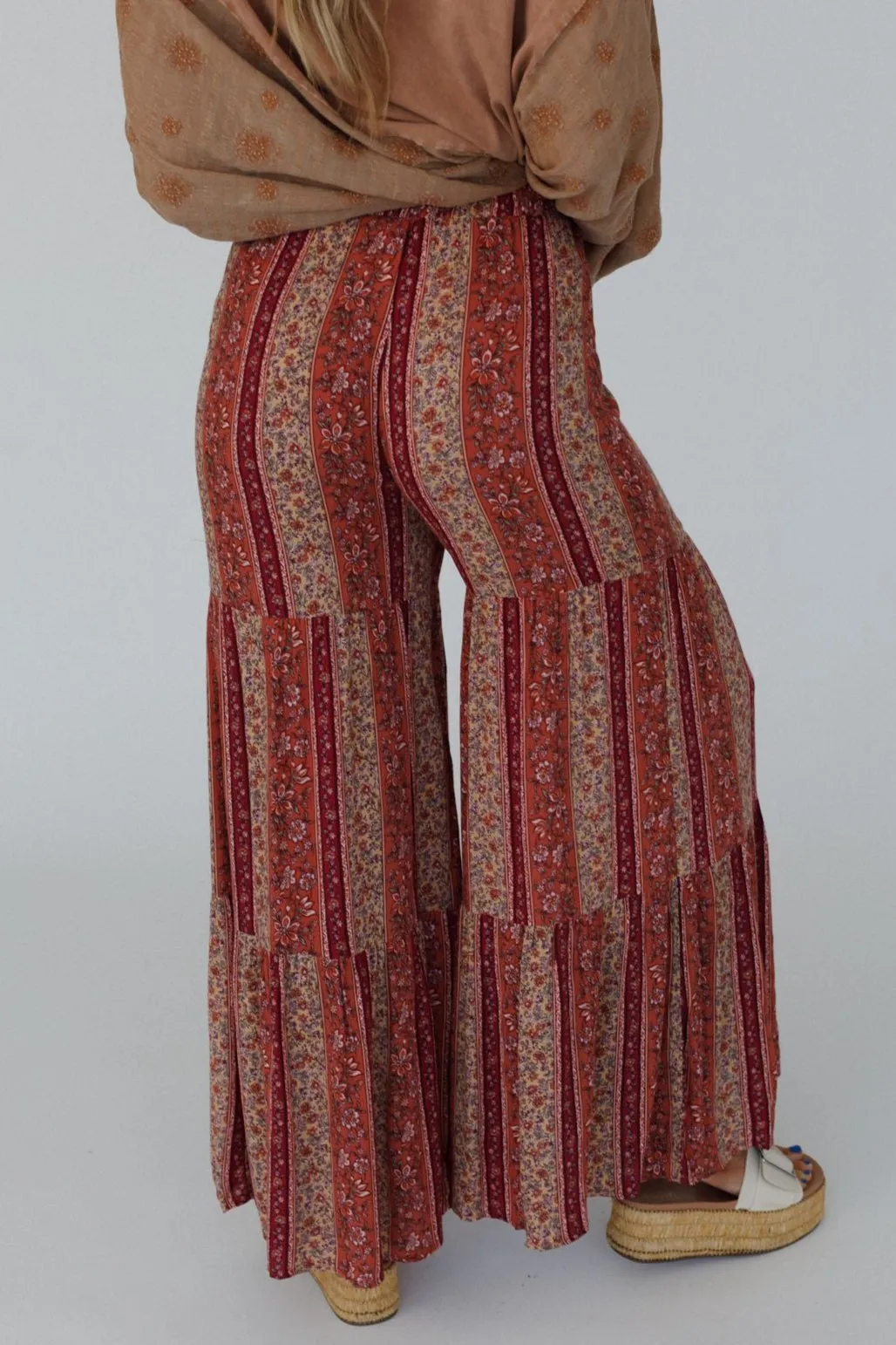 Colter Floral Wide Leg Pant - Berry sold by Three Bird Nest product image thumbnail 5