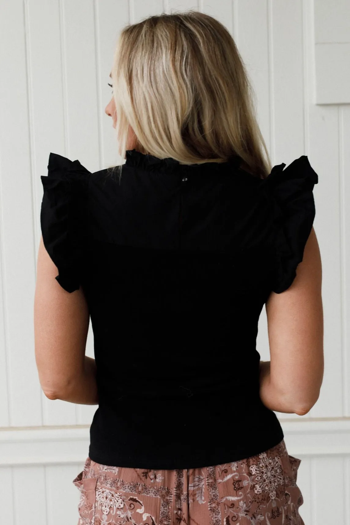 Always Lovely Embroidered Top - Black sold by Three Bird Nest product image thumbnail 5
