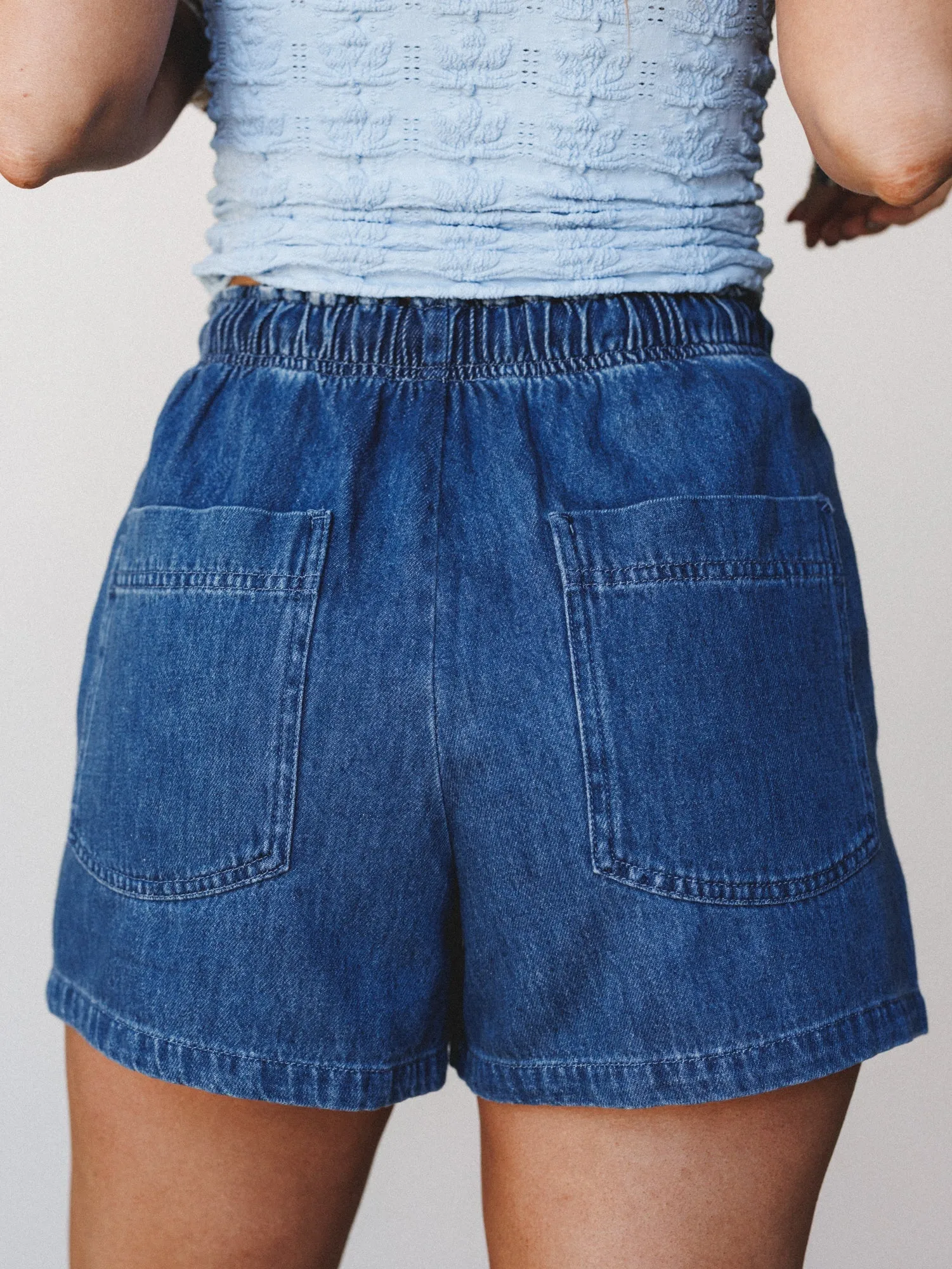 Freebird Shorts - Denim sold by Three Bird Nest product image thumbnail 3