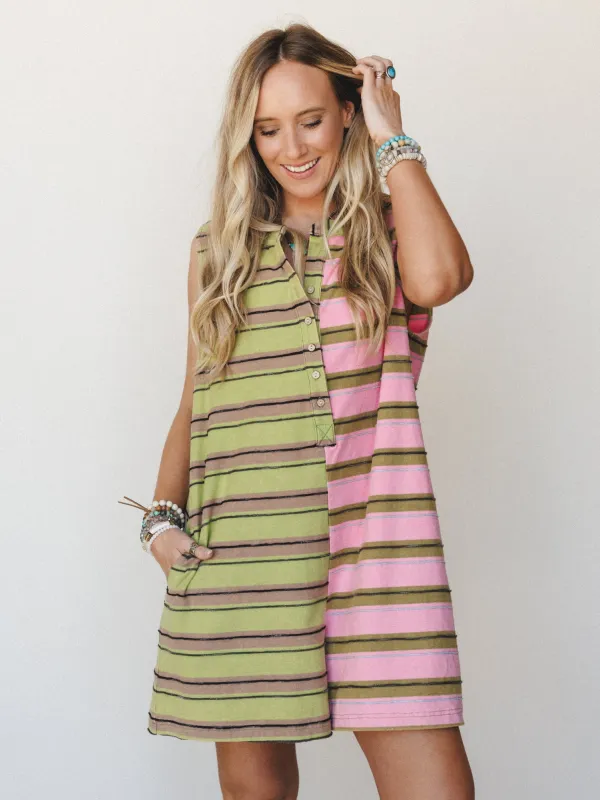 The Nest Cruise Lines Romper - Brown Pink made by Three Bird Nest