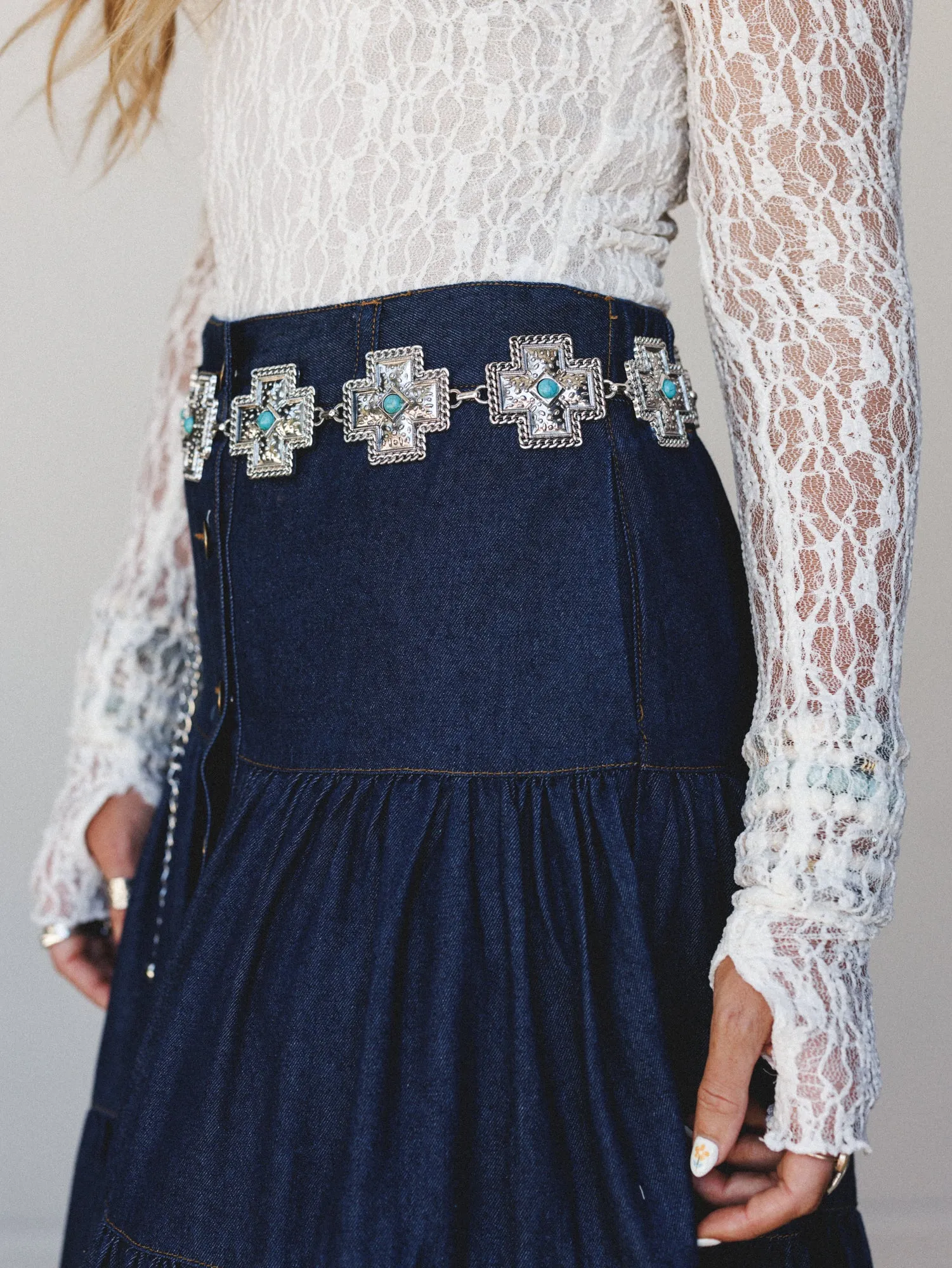Moonrise Chain Belt - Silver sold by Three Bird Nest product image thumbnail 4