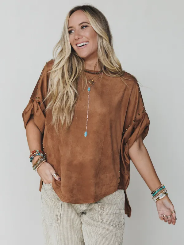 Tomcat Studded High Low Top - Camel - Pre Order made by Blue B