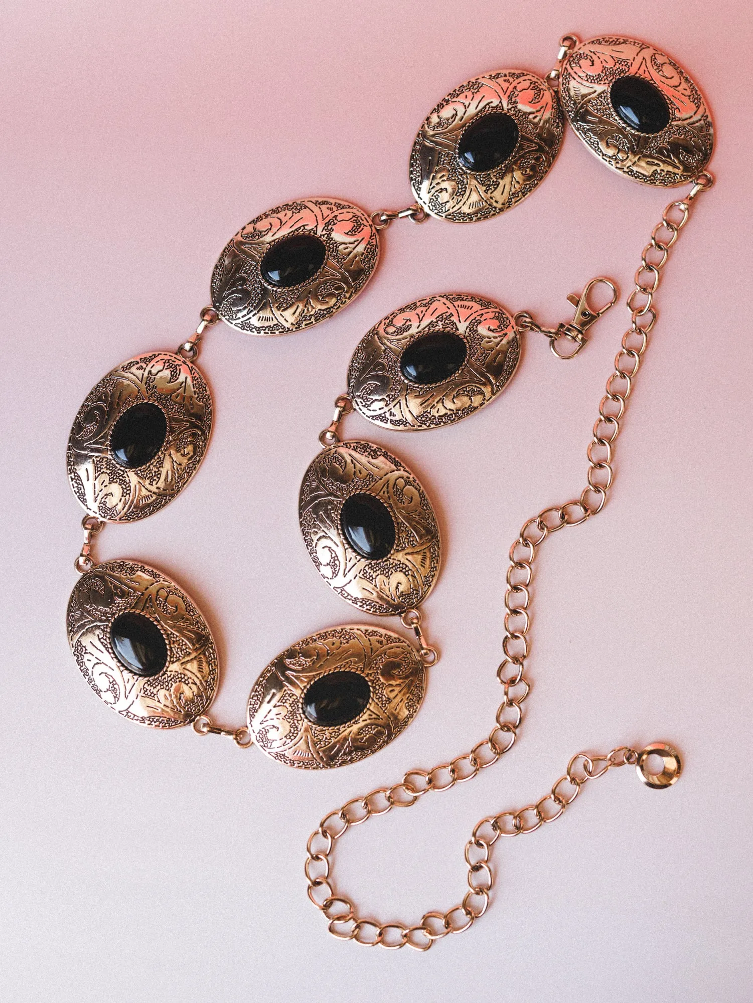 Lucky Gal Chain Belt - Gold Black sold by Three Bird Nest product image thumbnail 4