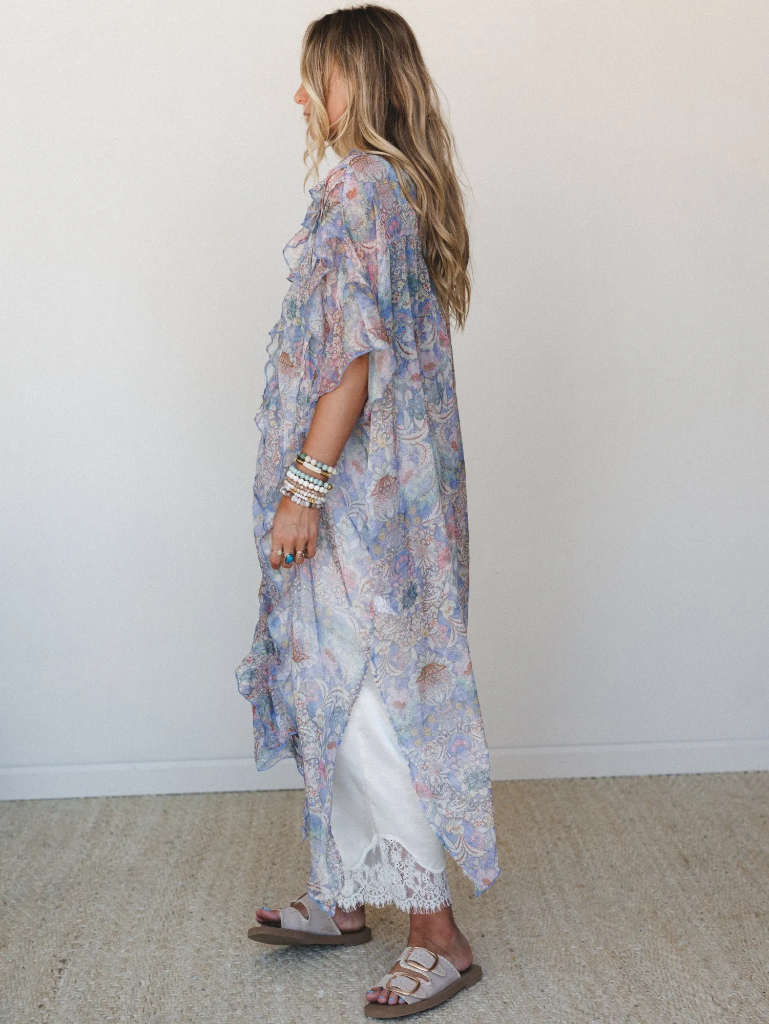 Petals of Neptune Kimono - Peri Blue sold by Three Bird Nest product image thumbnail 4