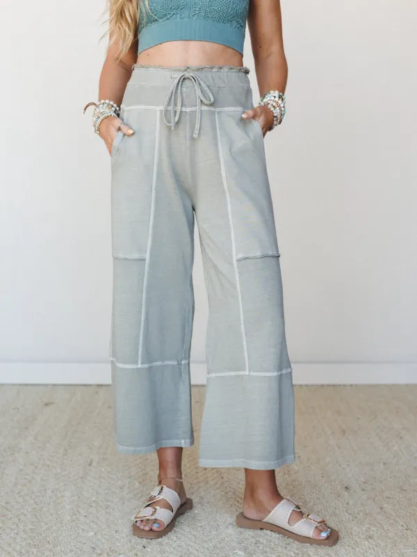 Summer Comfort Lounge Pants - Ash Mocha made by Zenana