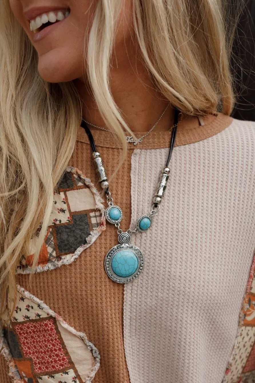 Mesa Moon Necklace - Turquoise - Pre Order sold by Three Bird Nest