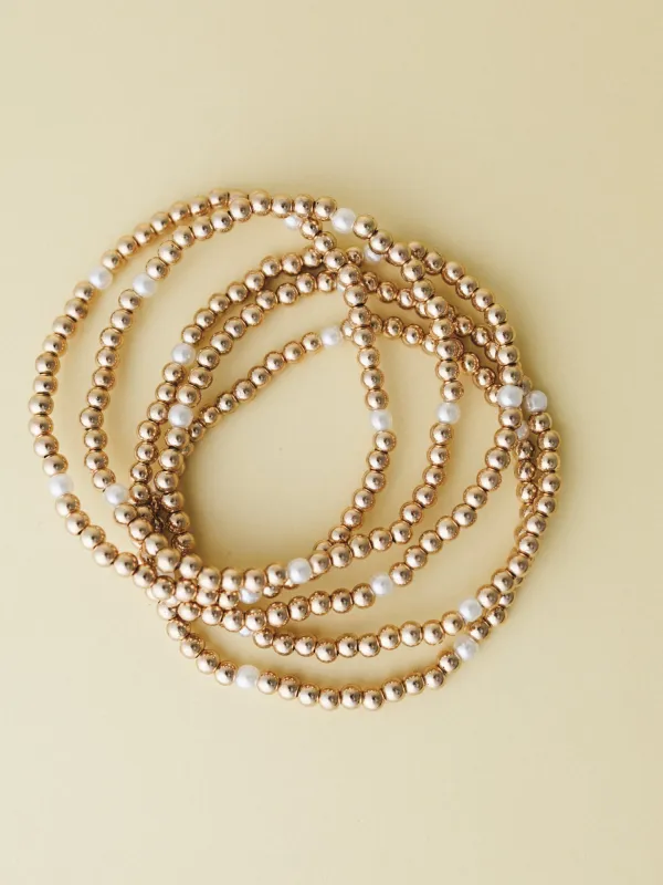 Beaded Bracelet Set - Gold - Pre Order made by Fame Accessories