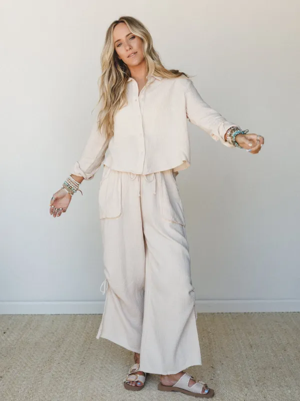 Wildflower Meadow Pants Set - Beige made by Davi & Dani