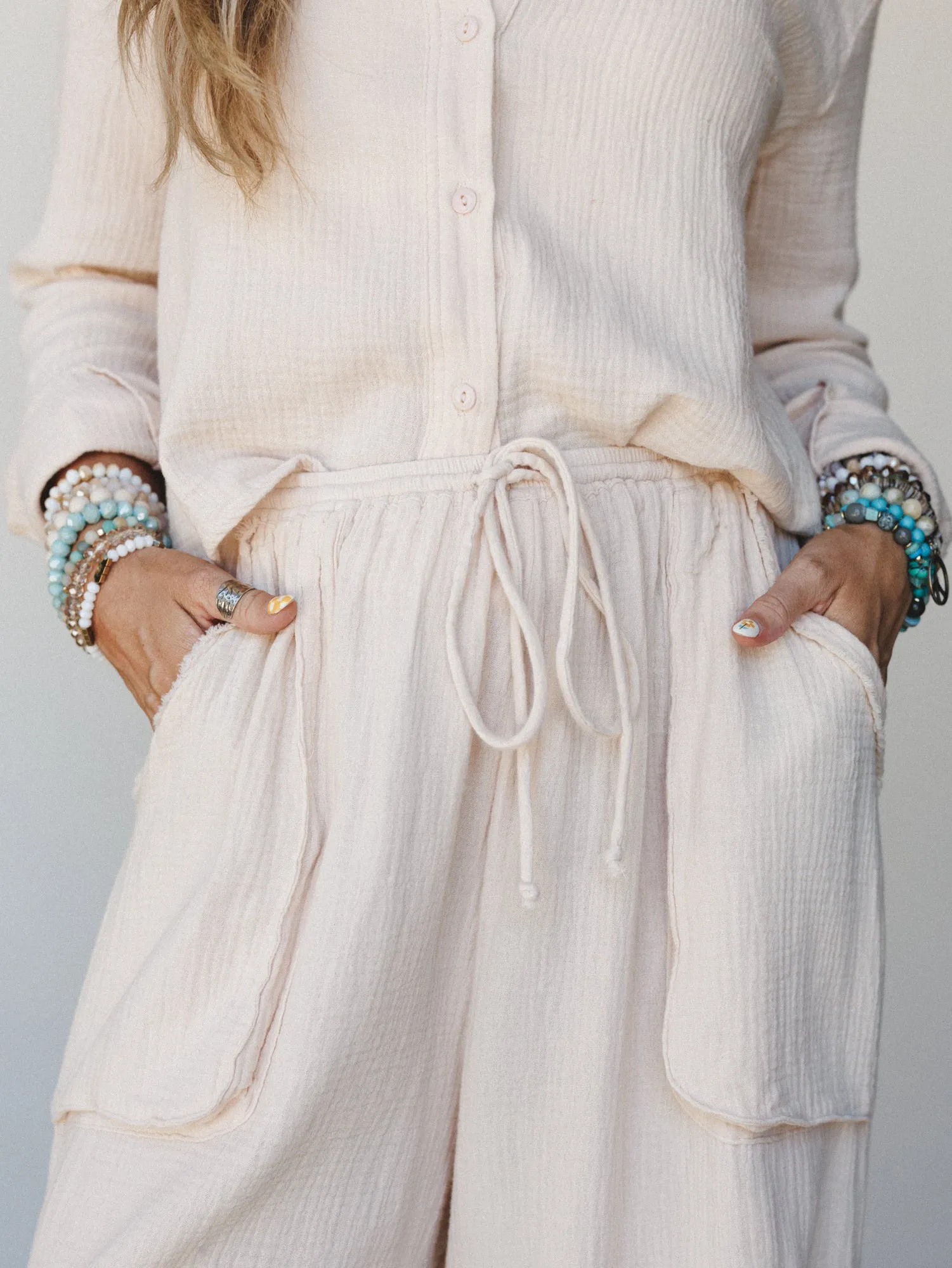 Wildflower Meadow Pants Set - Beige sold by Three Bird Nest product image thumbnail 3