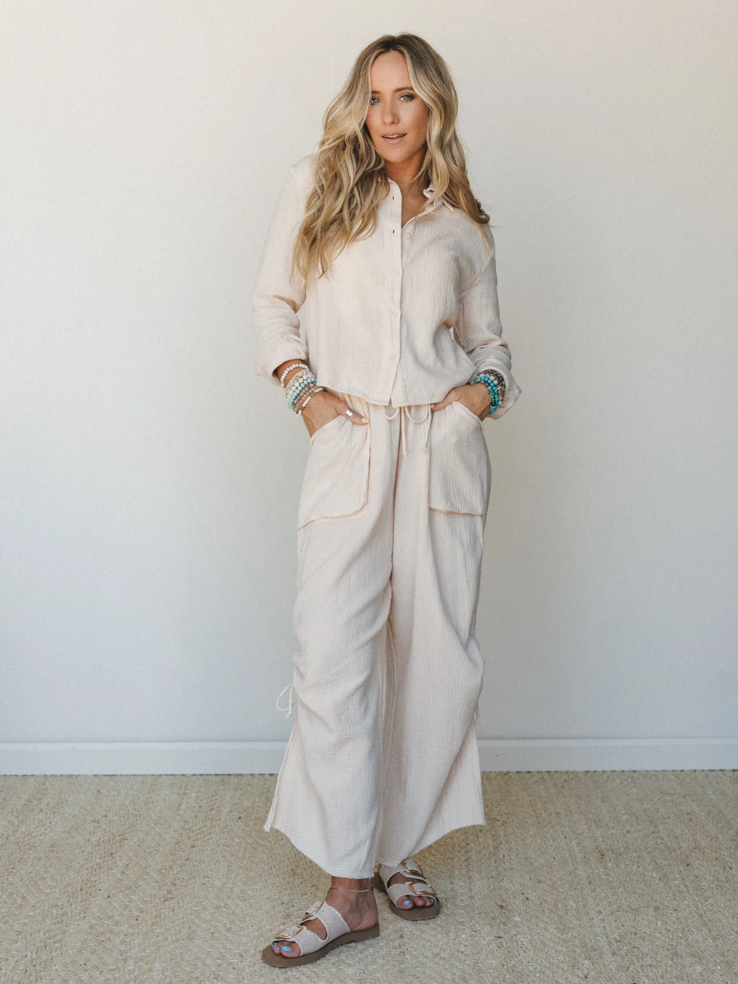 Wildflower Meadow Pants Set - Beige sold by Three Bird Nest product image thumbnail 2