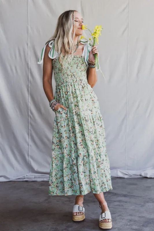 Rosabella Floral Maxi Dress - Sage made by Davi & Dani