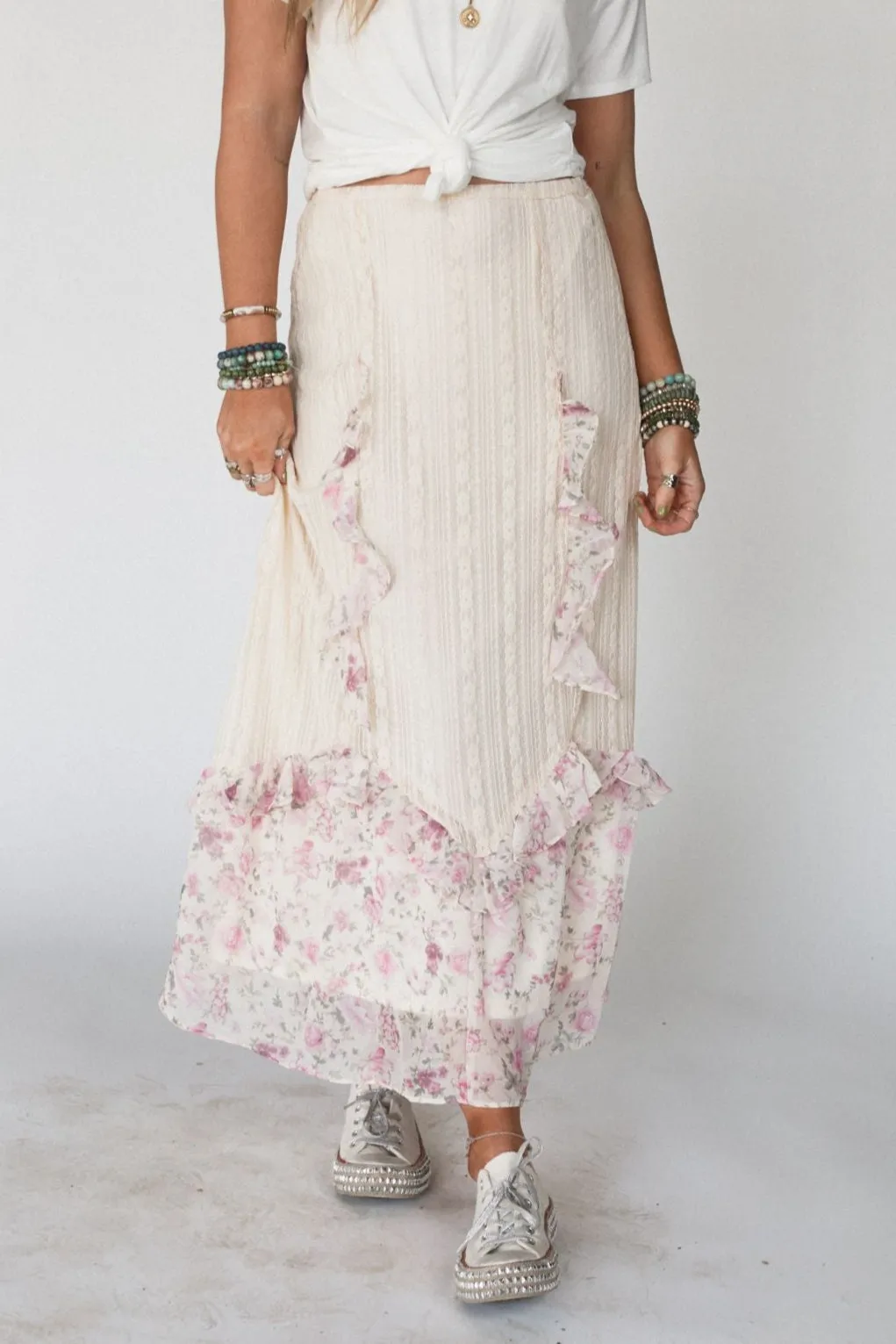 Violet Daze Lace Maxi Skirt - Pink sold by Three Bird Nest product image thumbnail 3