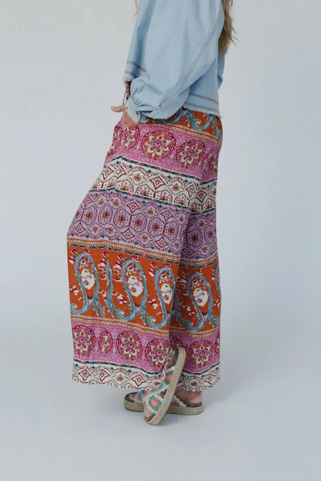 Blissful Bohemian Pants - Pink Multi sold by Three Bird Nest product image thumbnail 4