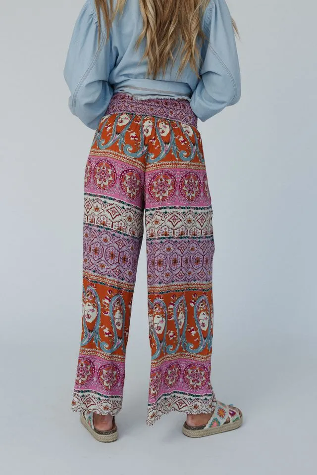 Blissful Bohemian Pants - Pink Multi sold by Three Bird Nest product image thumbnail 5