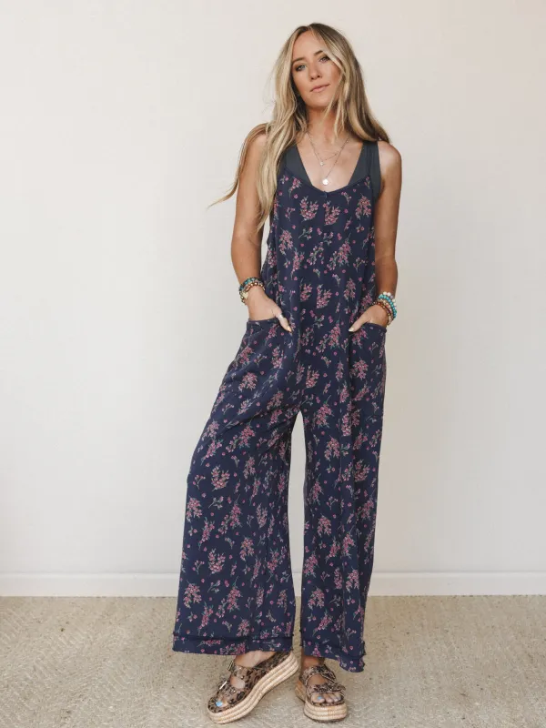Frills and Frolic Jumpsuit - Navy made by easel