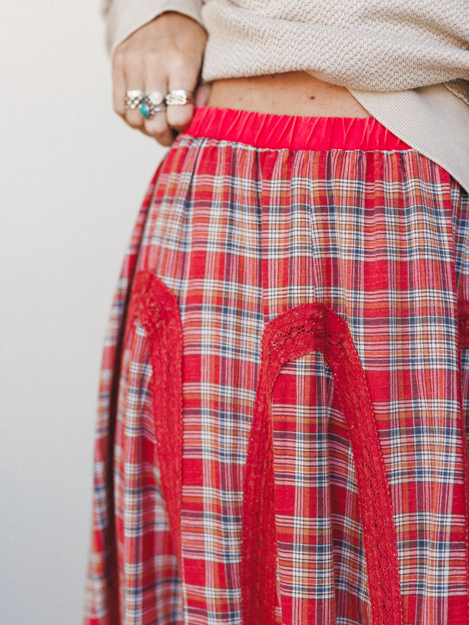 Aurora Maxi Skirt - Red sold by Three Bird Nest product image thumbnail 3